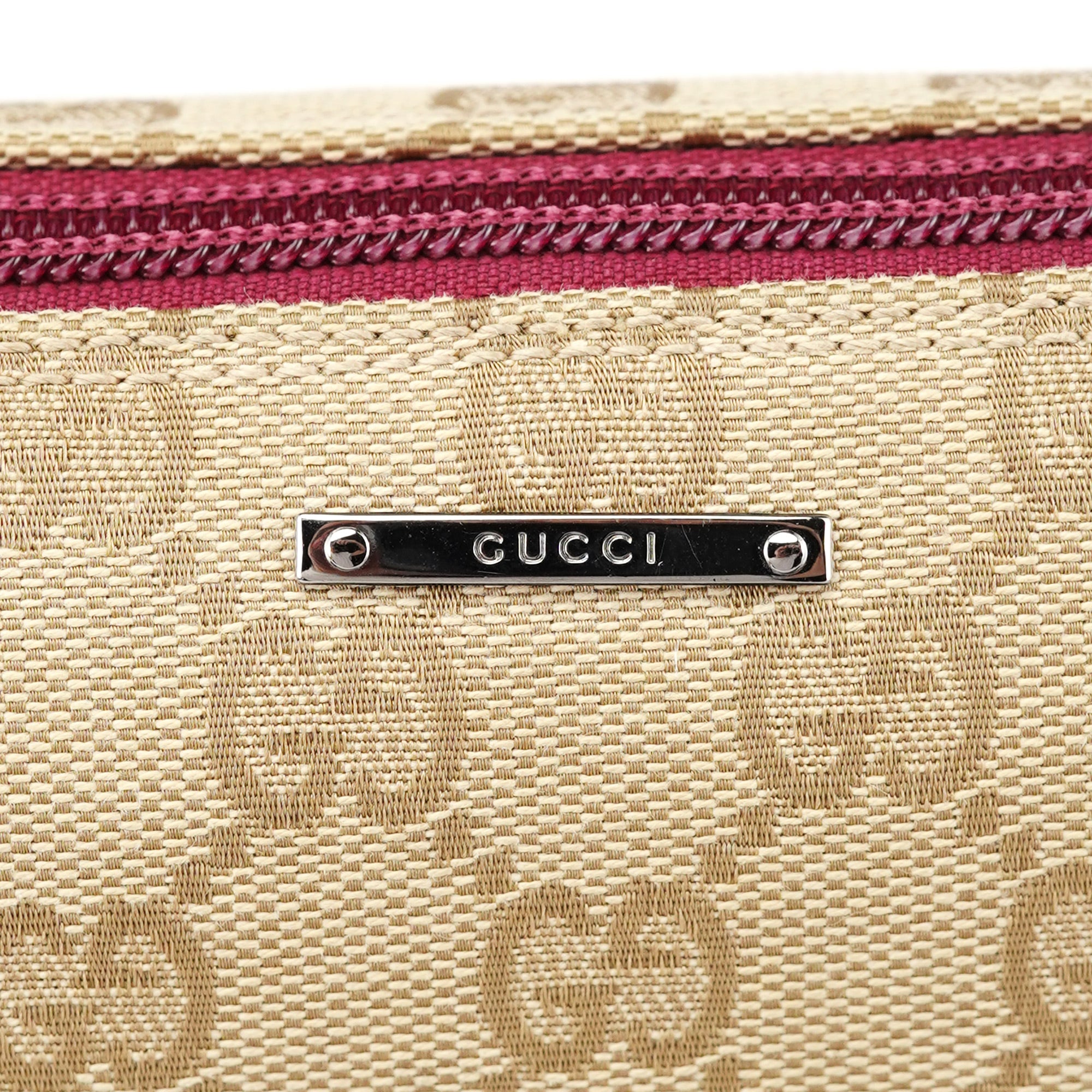 07198 Beige Red GG Boat Pochette