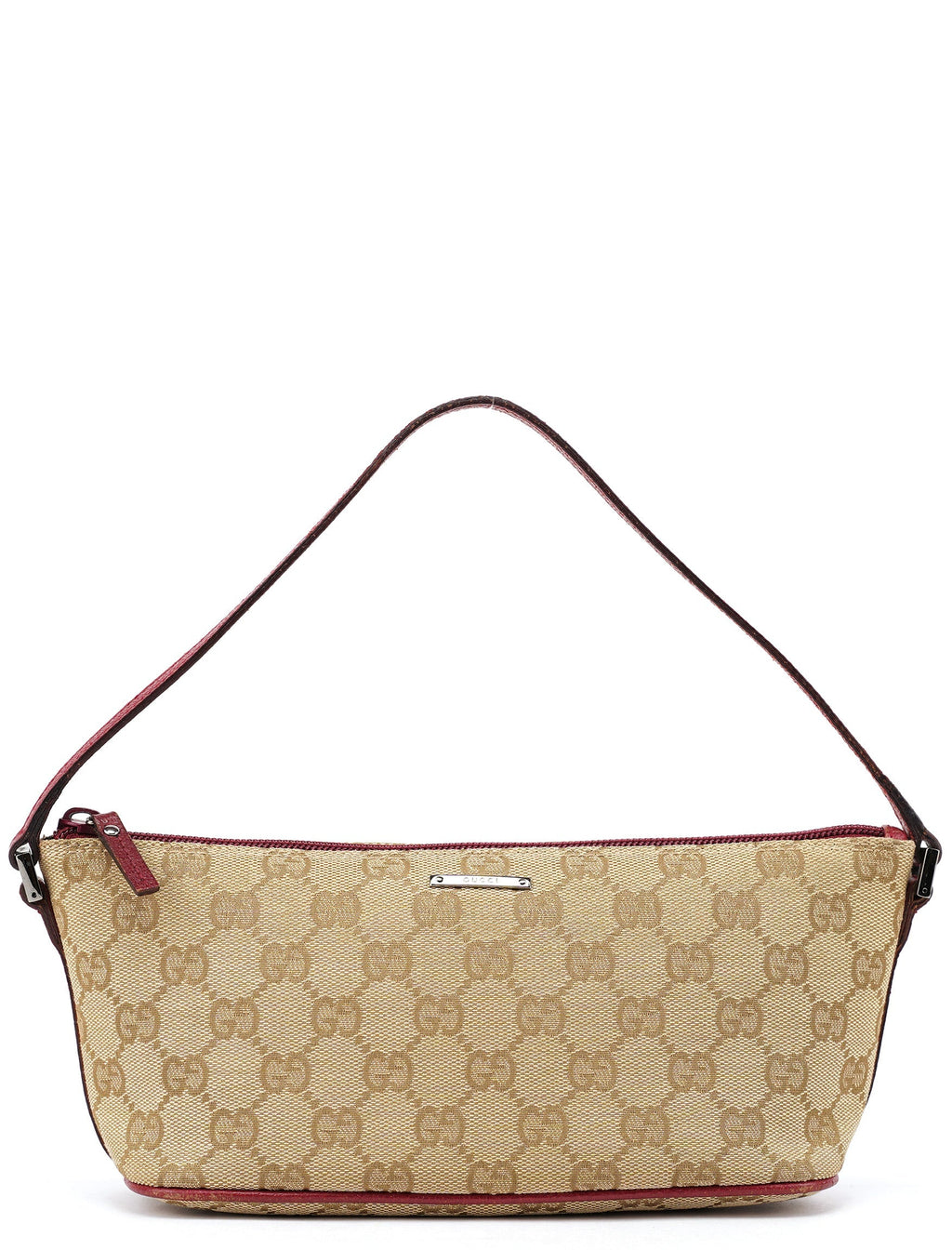 07198 Beige Red GG Boat Pochette
