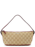 07198 Beige Red GG Boat Pochette