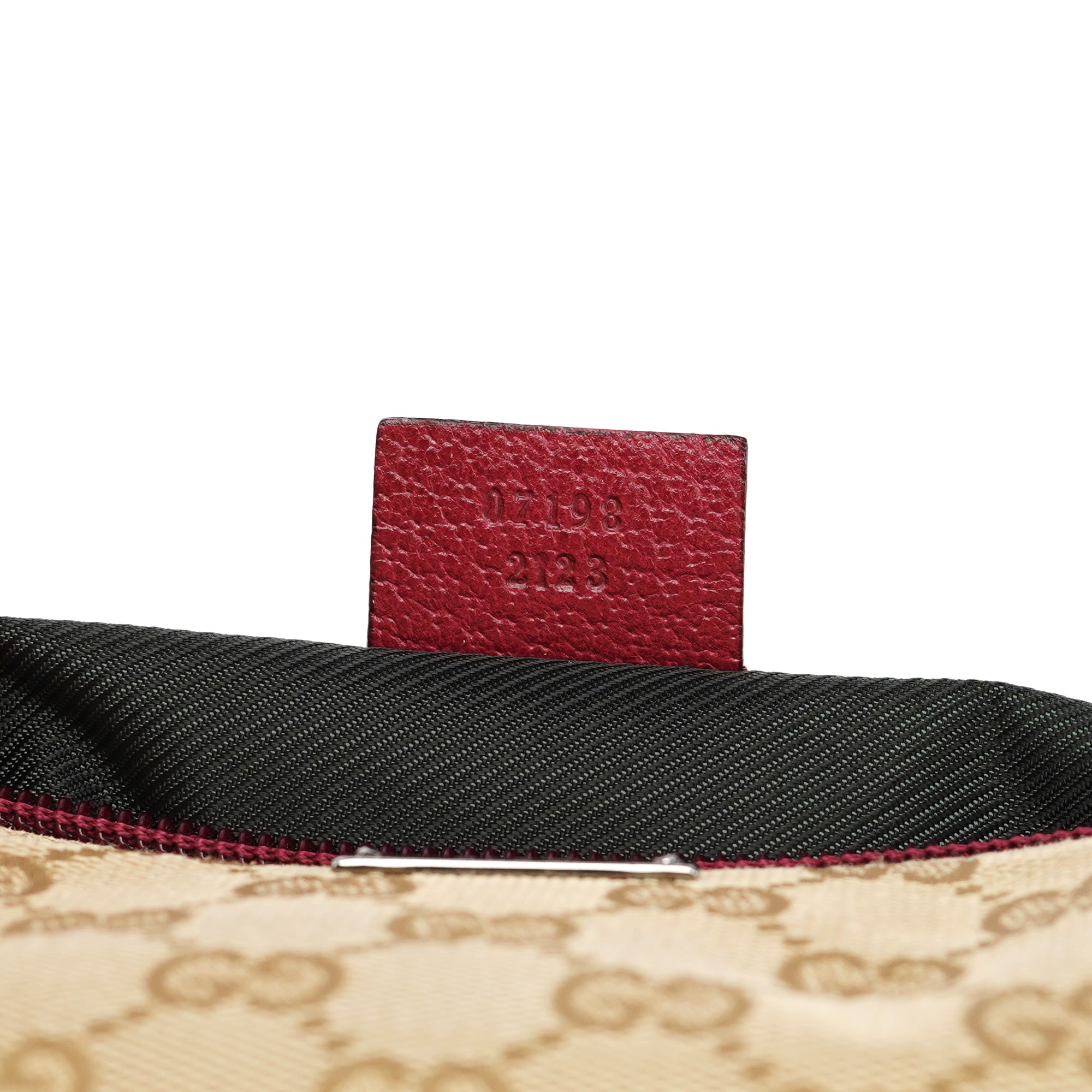 07198 Beige Red GG Boat Pochette
