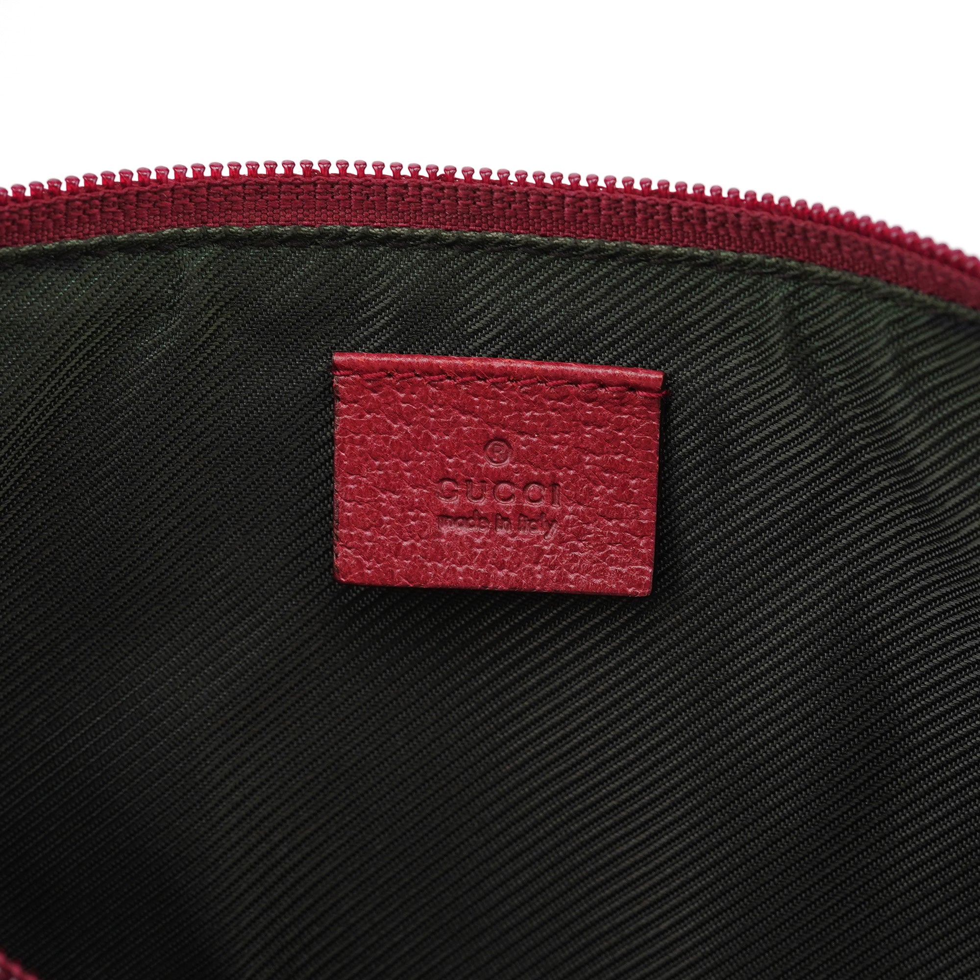 07198 Beige Red GG Boat Pochette