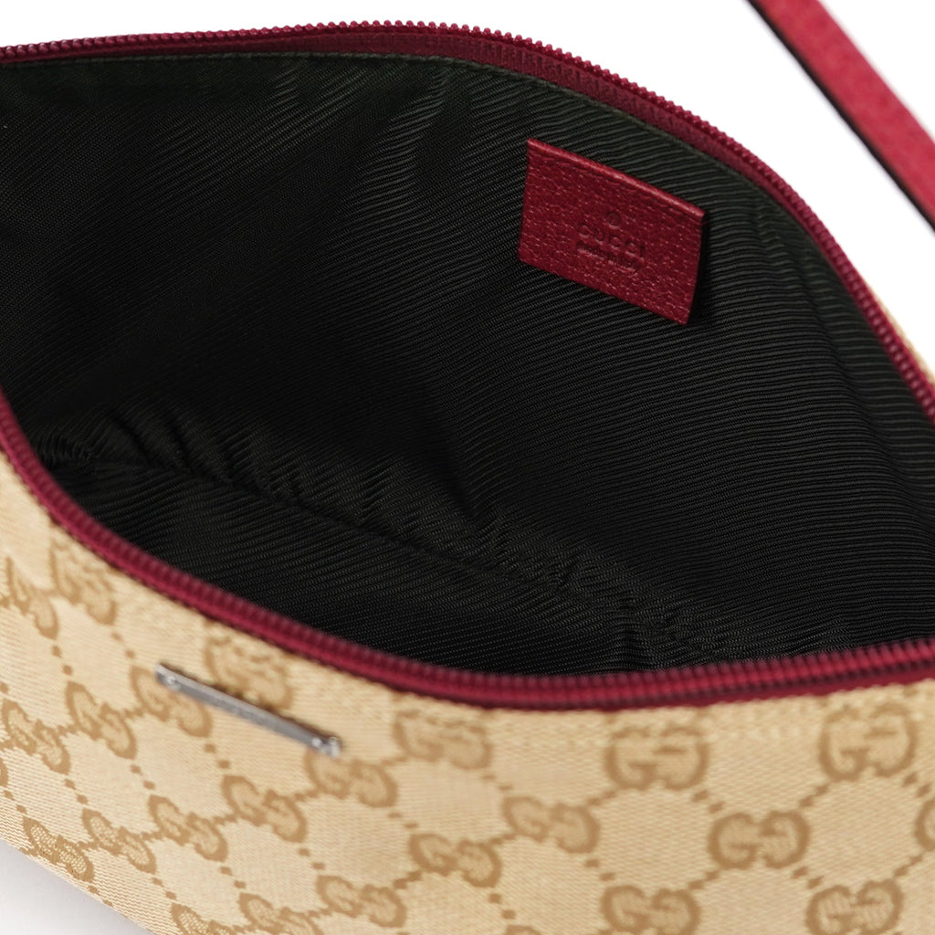 07198 Beige Red GG Boat Pochette