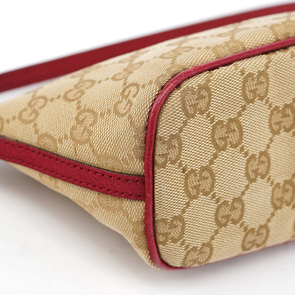 07198 Beige Red GG Boat Pochette