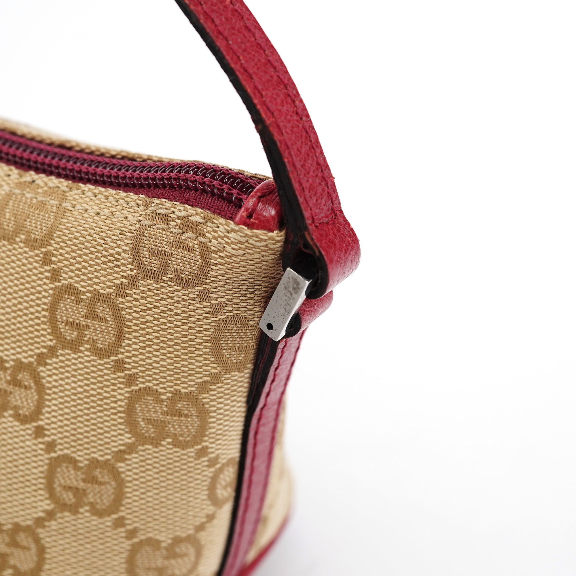 07198 Beige Red GG Boat Pochette