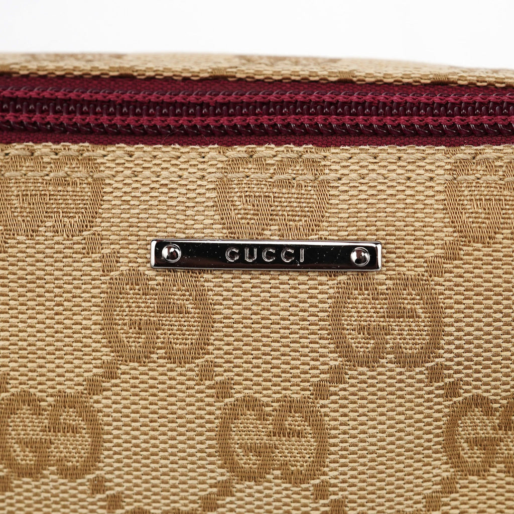 07198 Beige Red GG Boat Pochette