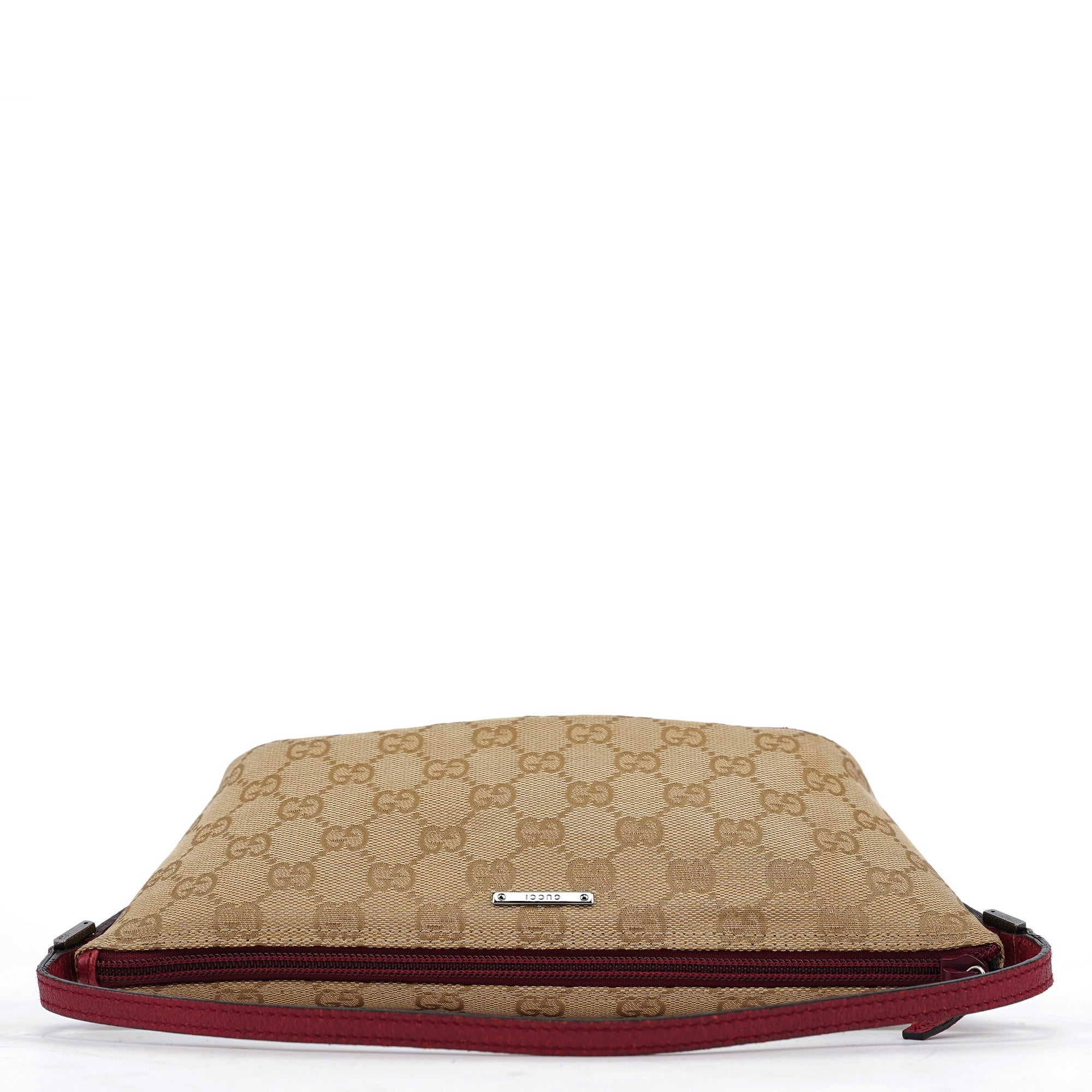 07198 Beige Red GG Boat Pochette