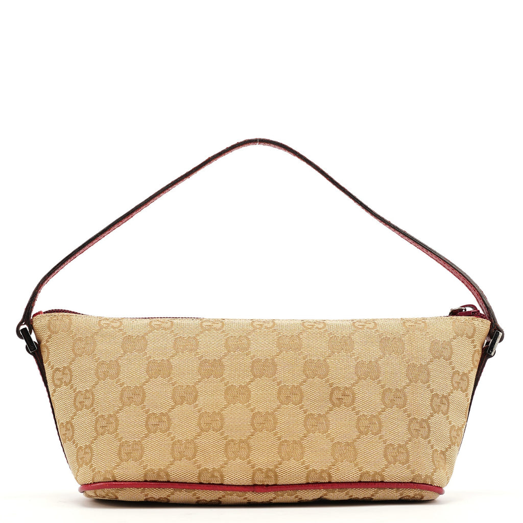 07198 Beige Red GG Boat Pochette