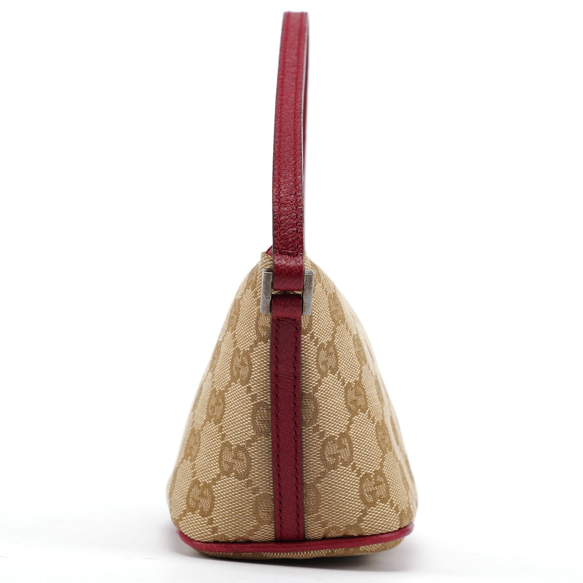 07198 Beige Red GG Boat Pochette
