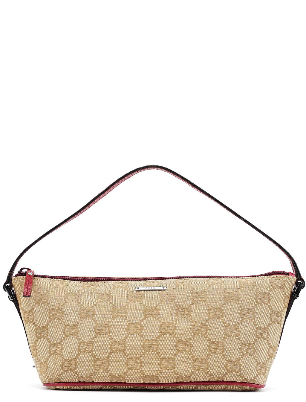 07198 Beige Red GG Boat Pochette
