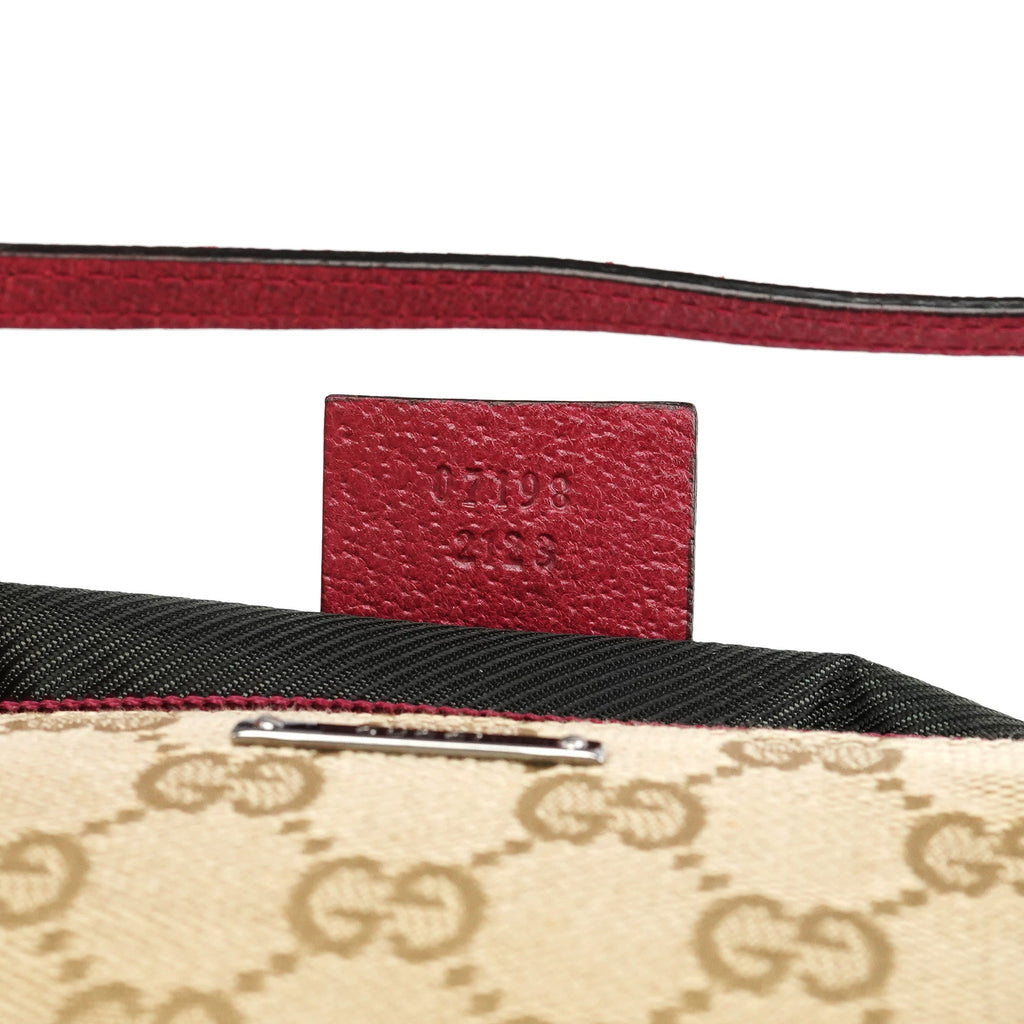 07198 Beige Red GG Boat Pochette