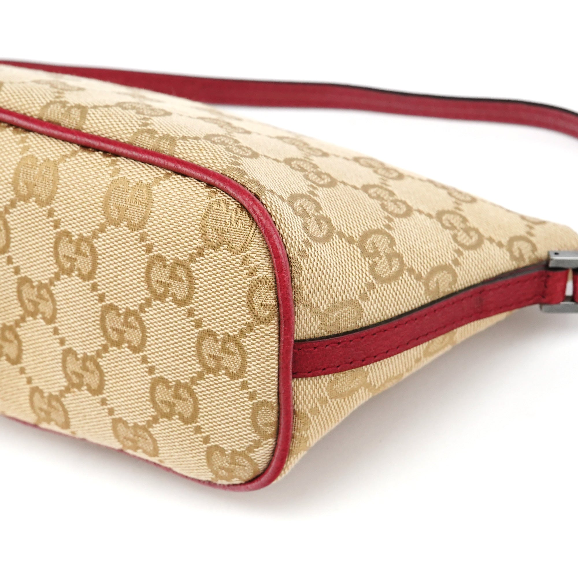 07198 Beige Red GG Boat Pochette