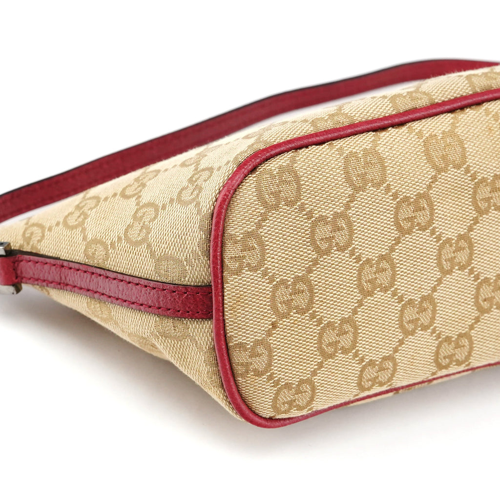 07198 Beige Red GG Boat Pochette