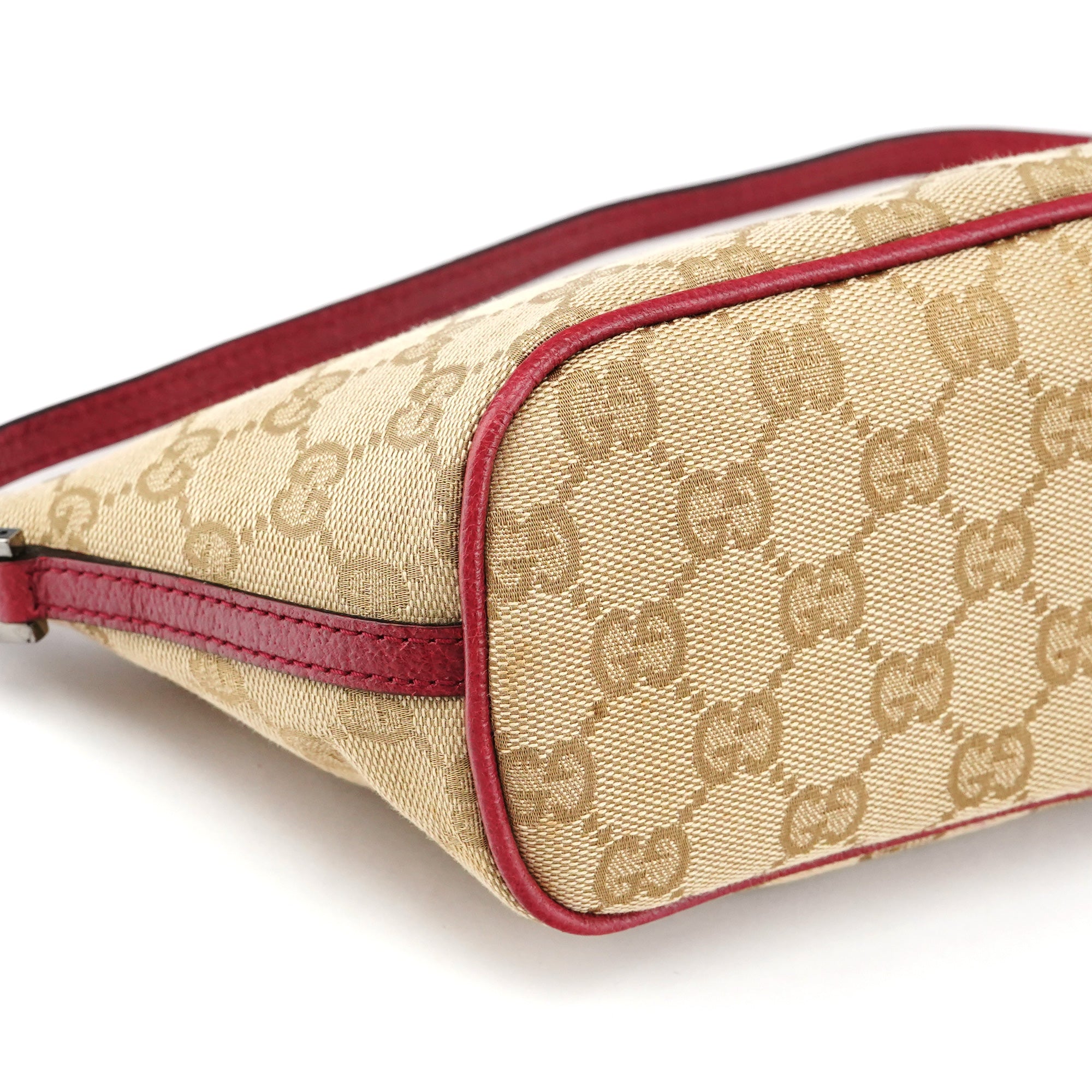 07198 Beige Red GG Boat Pochette