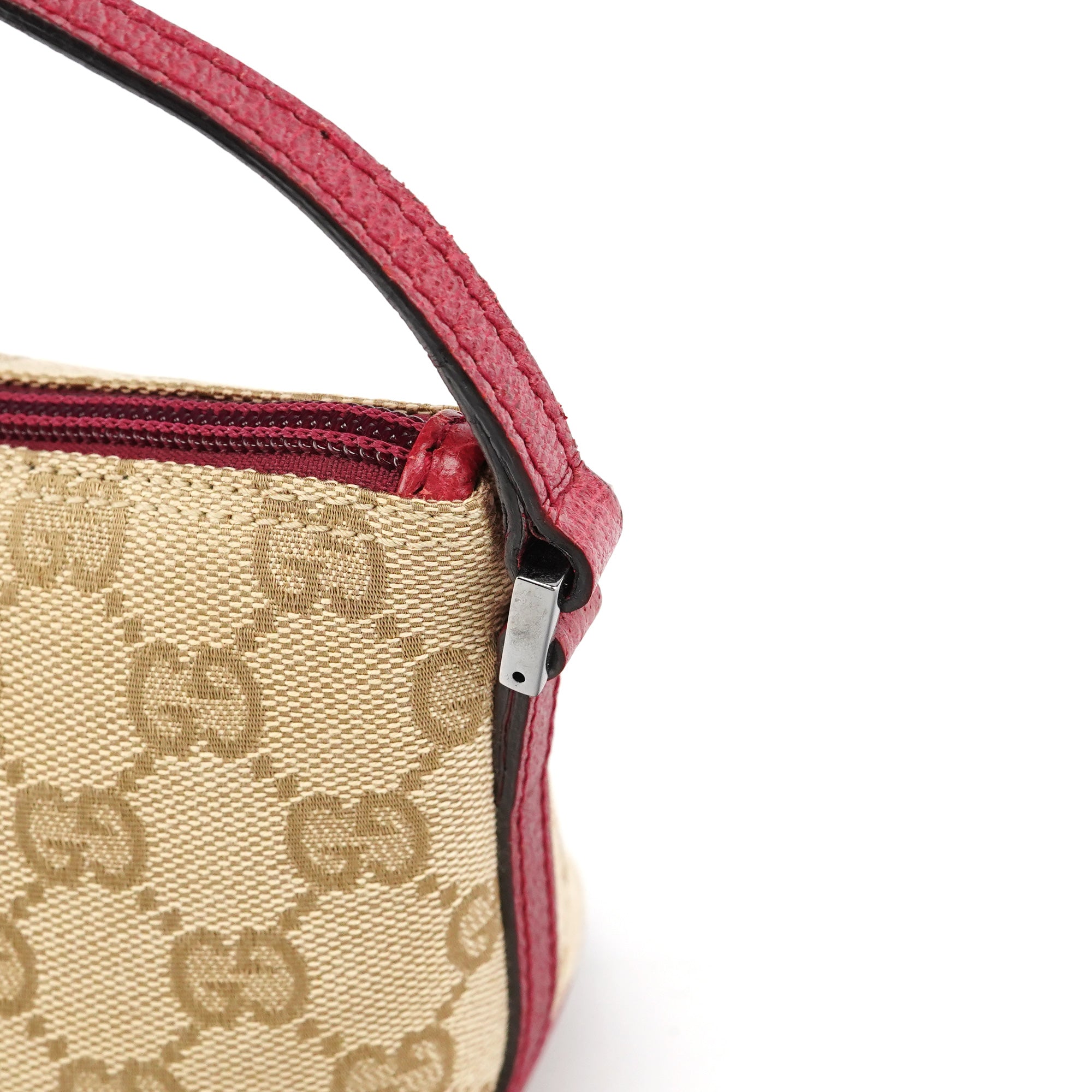 07198 Beige Red GG Boat Pochette