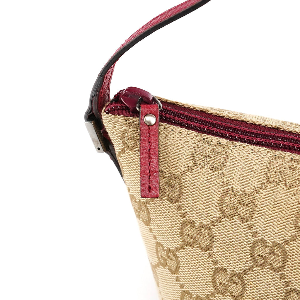 07198 Beige Red GG Boat Pochette