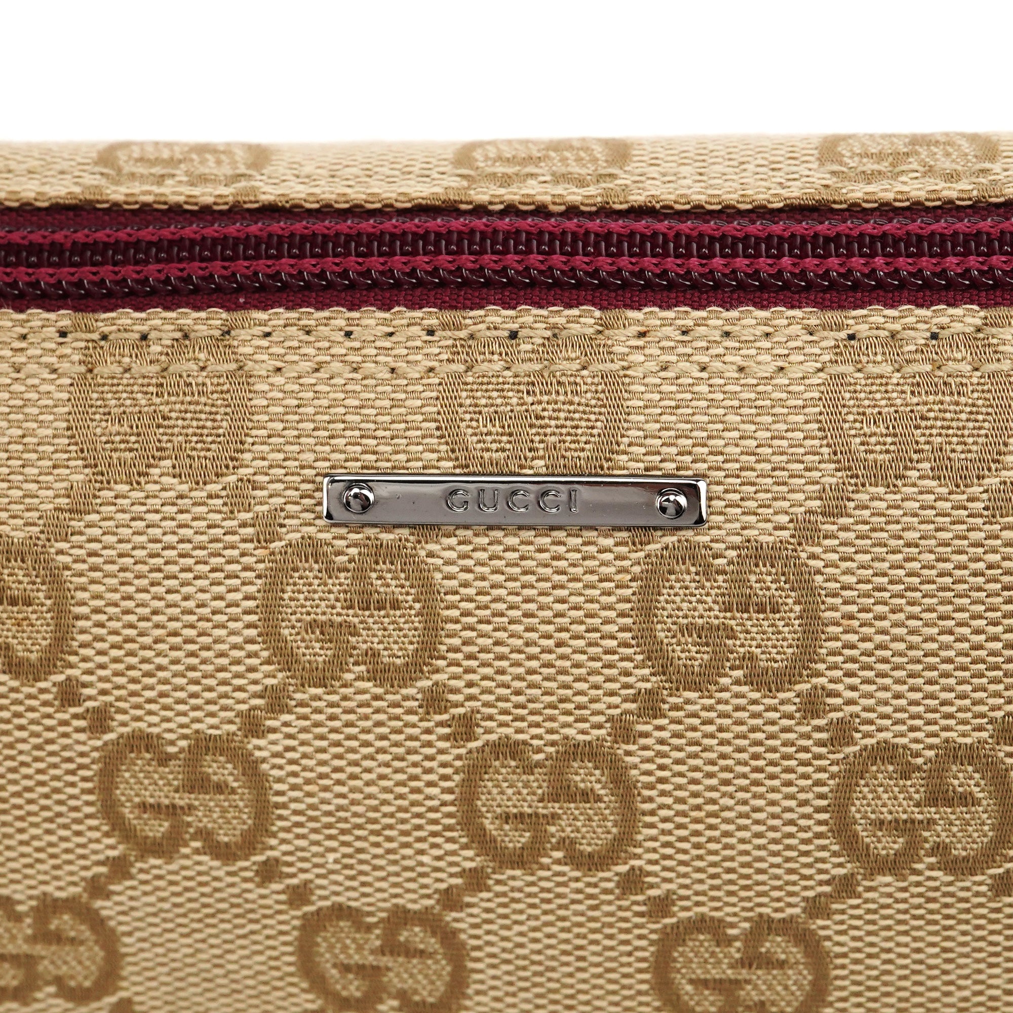 07198 Beige Red GG Boat Pochette