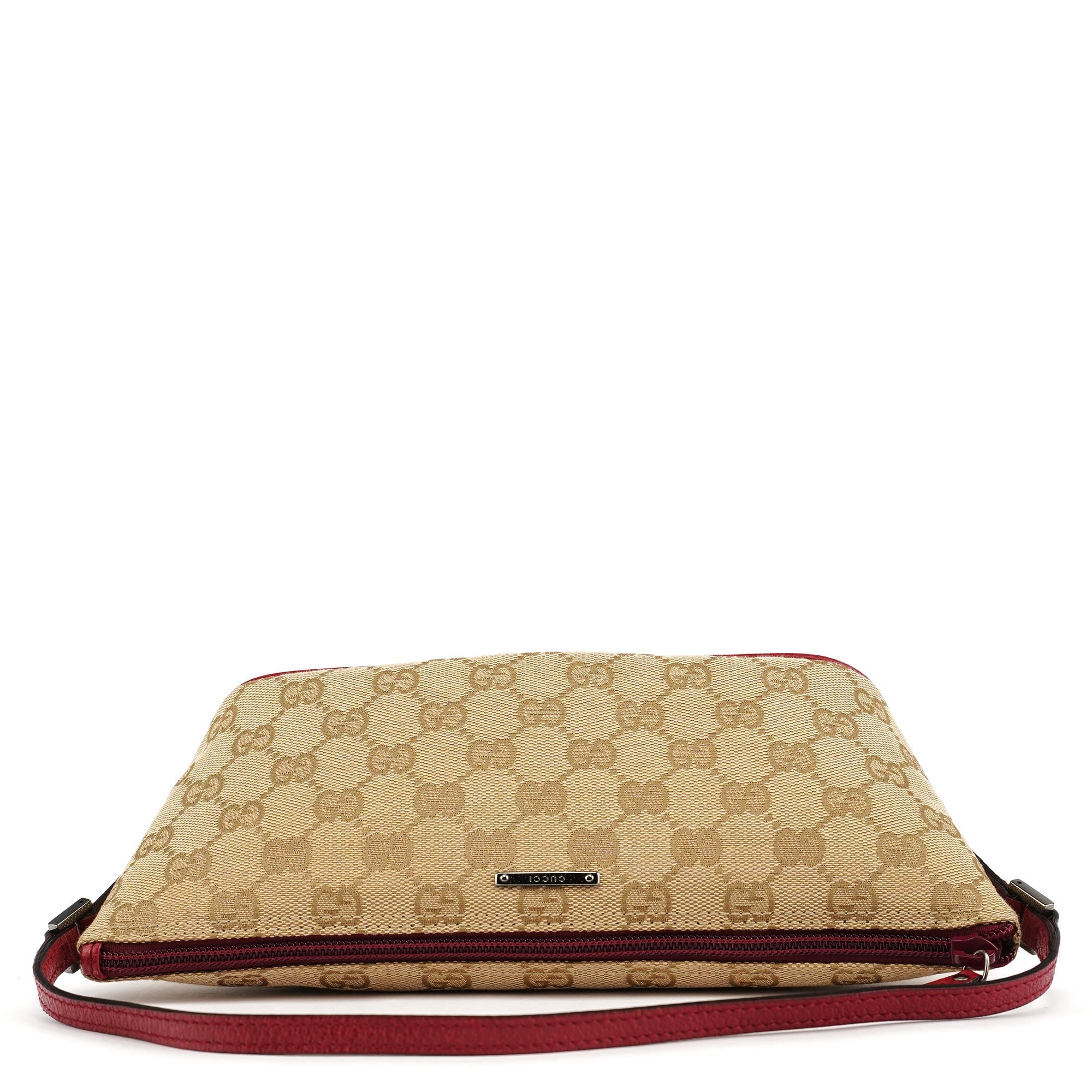 07198 Beige Red GG Boat Pochette