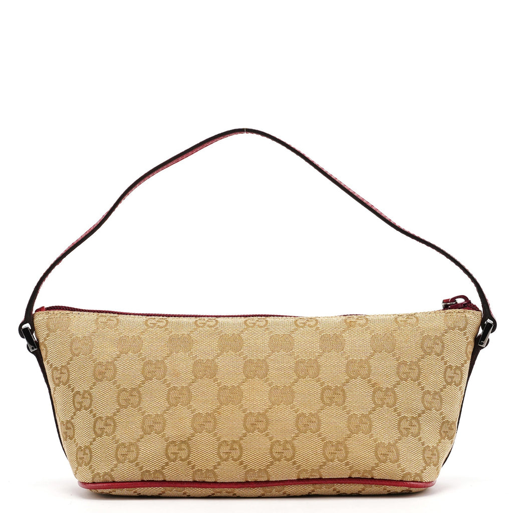07198 Beige Red GG Boat Pochette