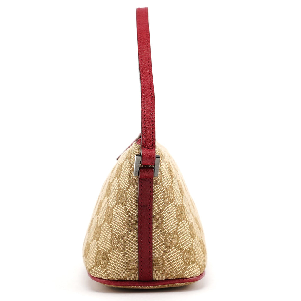 07198 Beige Red GG Boat Pochette