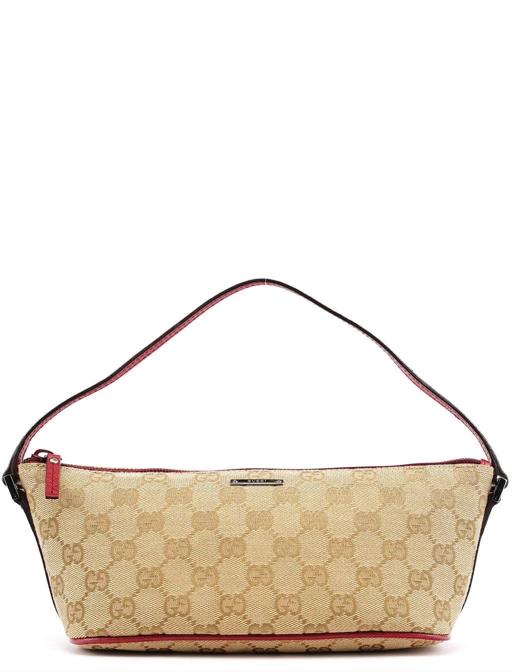 07198 Beige Red GG Boat Pochette
