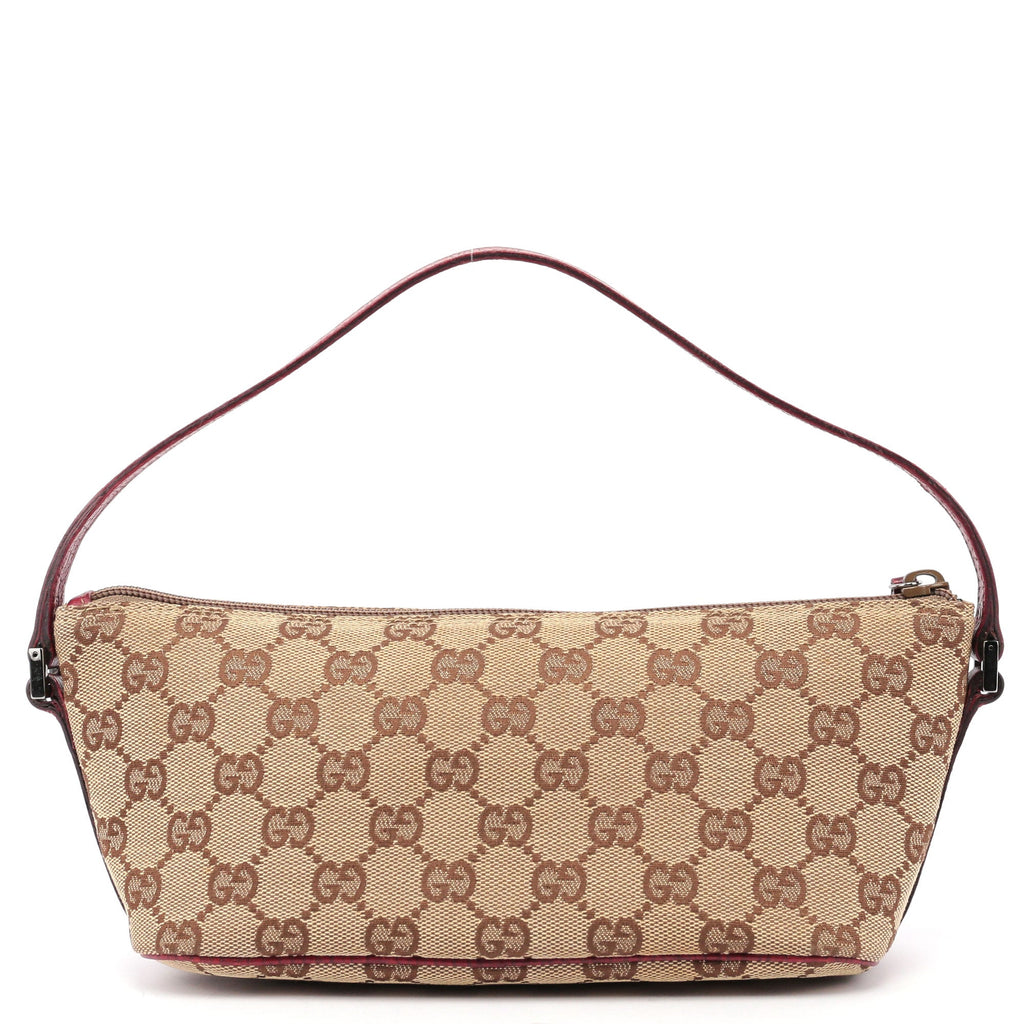 07198 Beige Red GG Boat Pochette