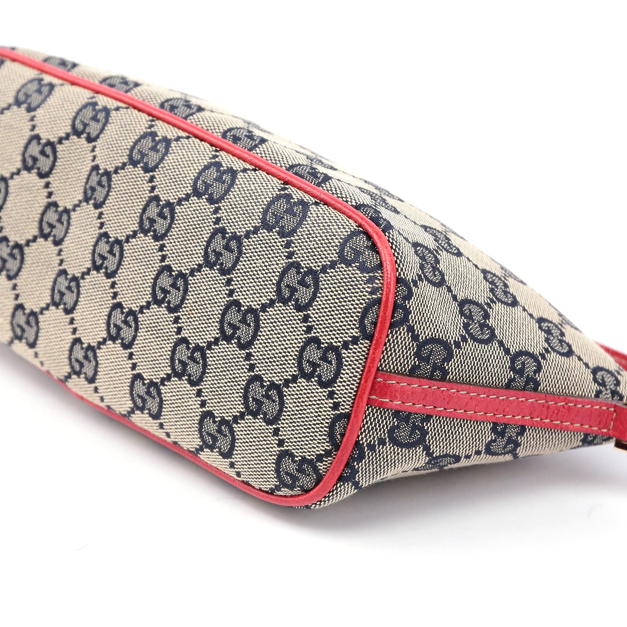 07198 Beige Red GG Boat Pochette