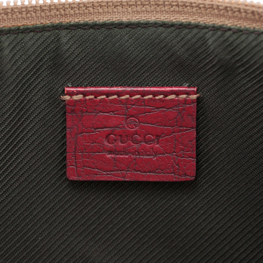 07198 Beige Red GG Boat Pochette
