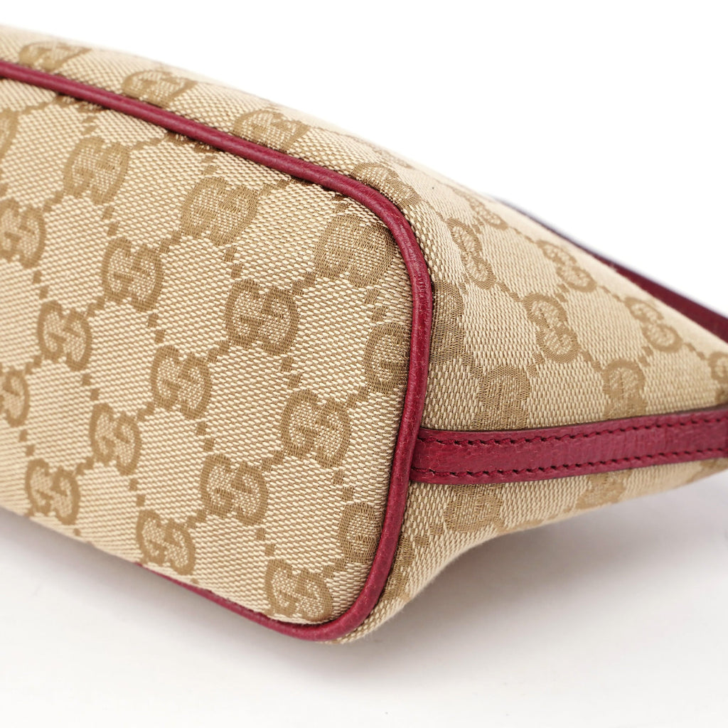07198 Beige Red GG Boat Pochette