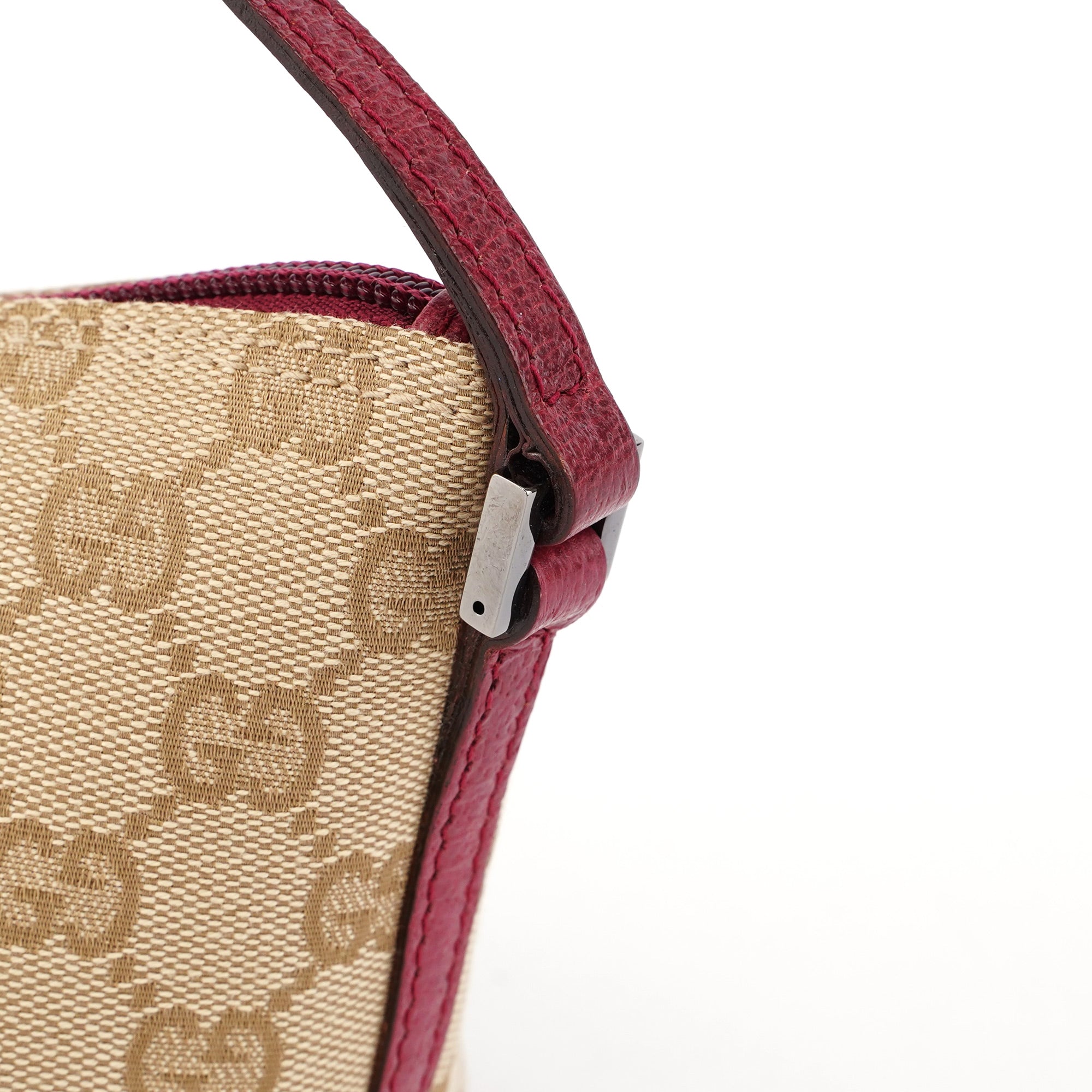 07198 Beige Red GG Boat Pochette