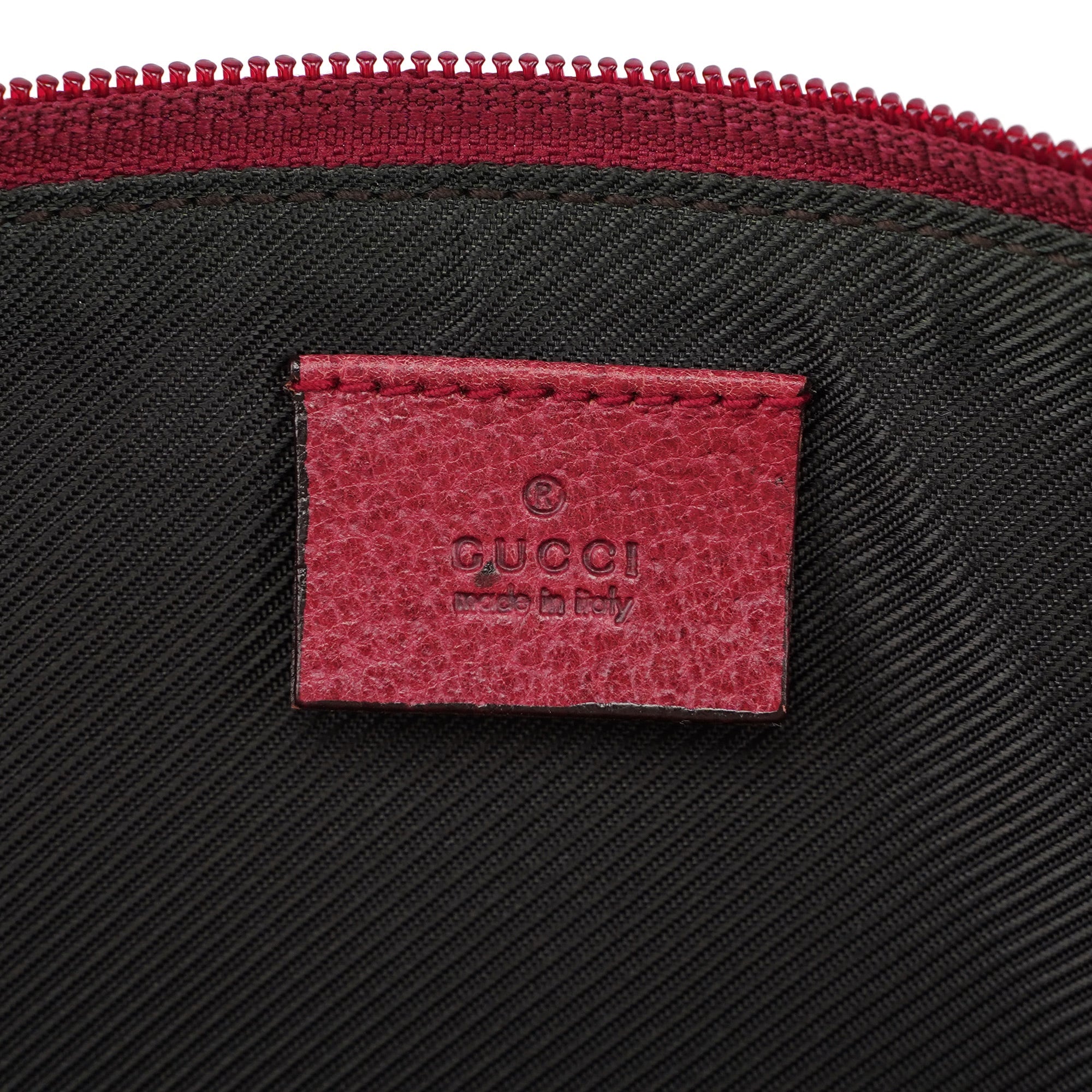 07198 Beige Red GG Boat Pochette