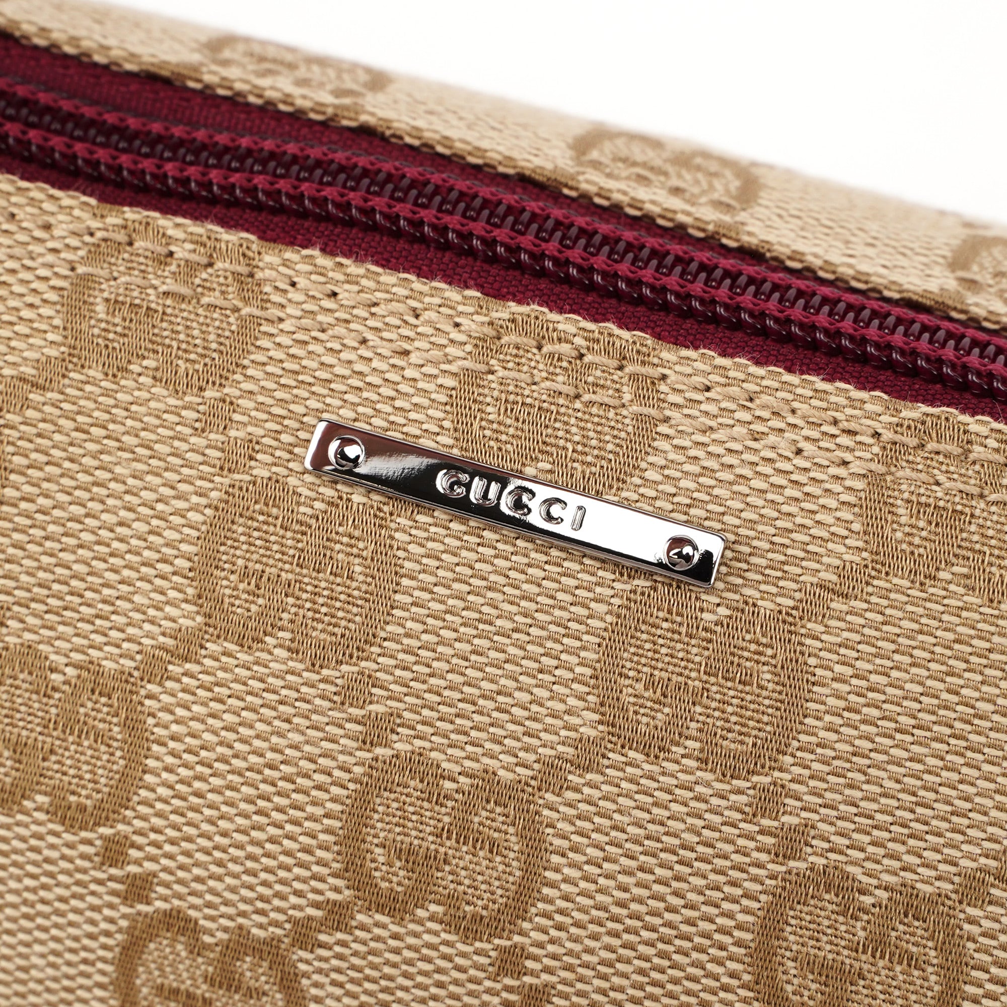 07198 Beige Red GG Boat Pochette