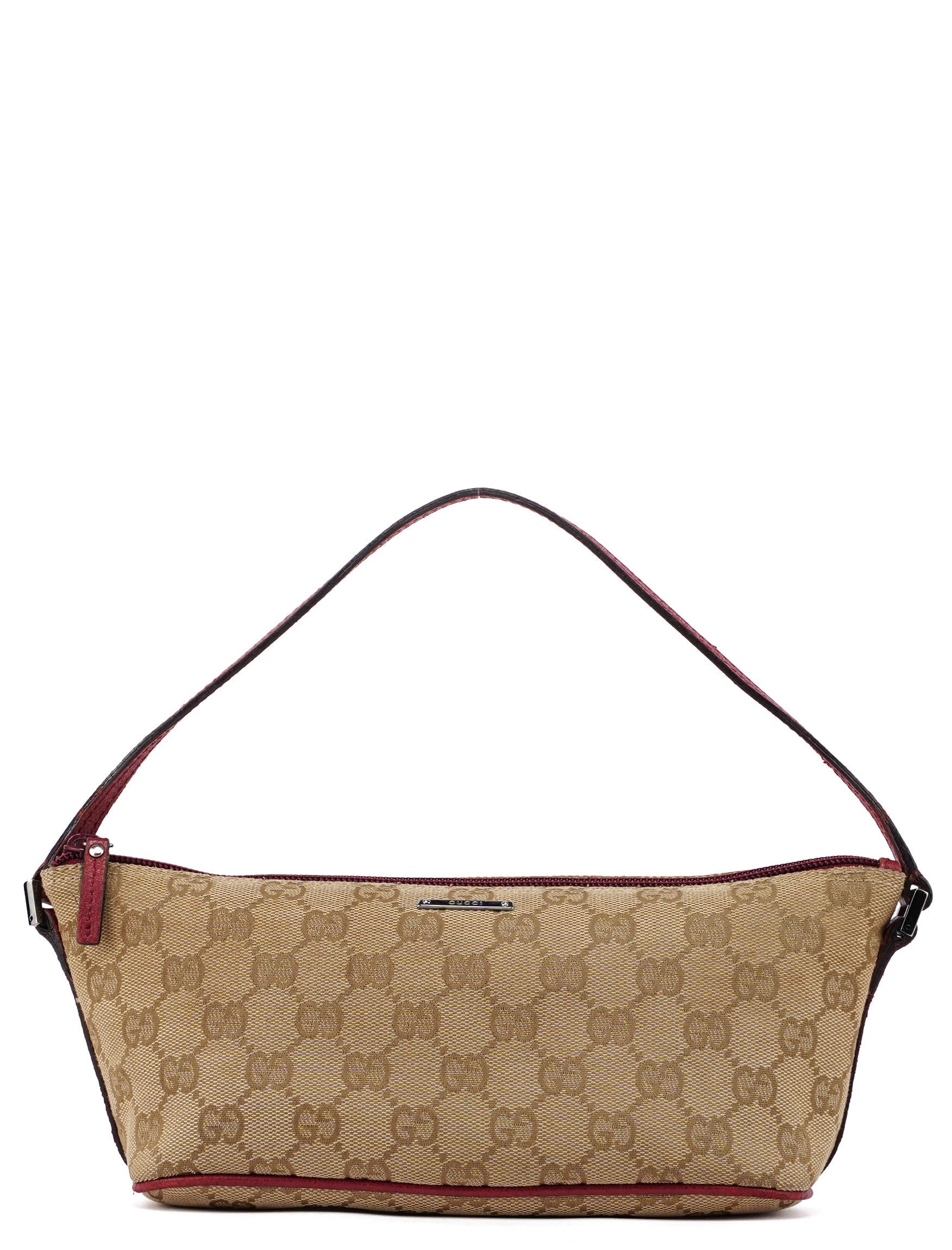 07198 Beige Red GG Boat Pochette