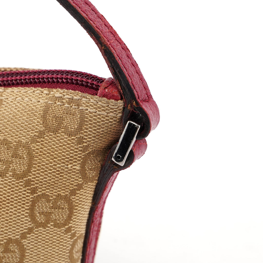 07198 Beige Red GG Boat Pochette