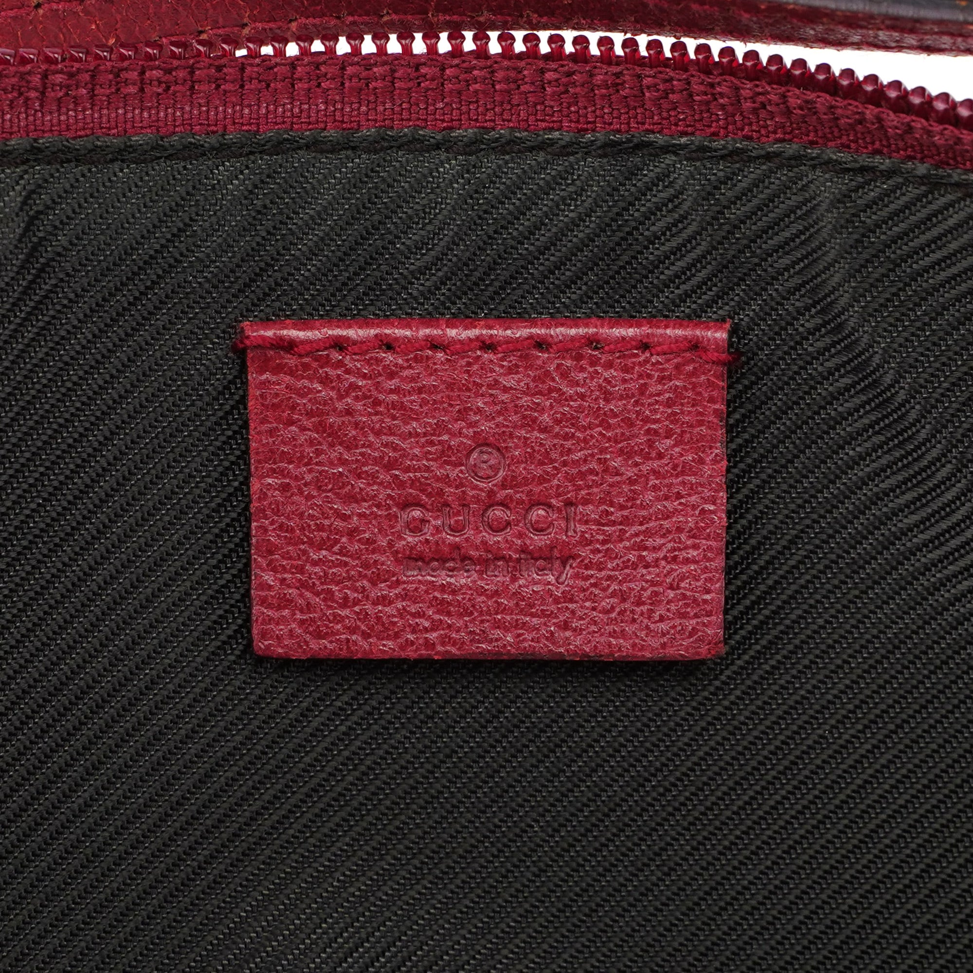 07198 Beige Red GG Boat Pochette
