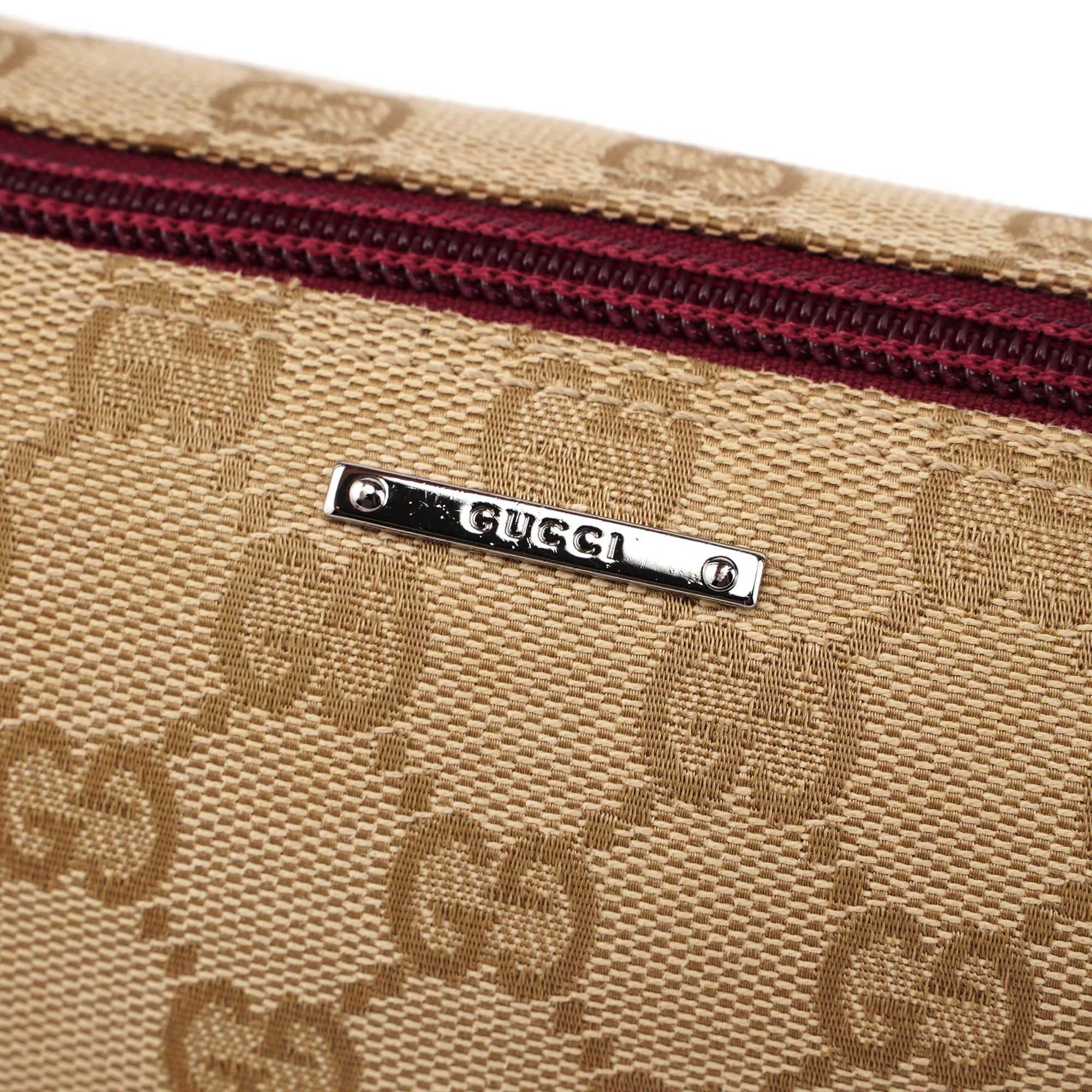 07198 Beige Red GG Boat Pochette