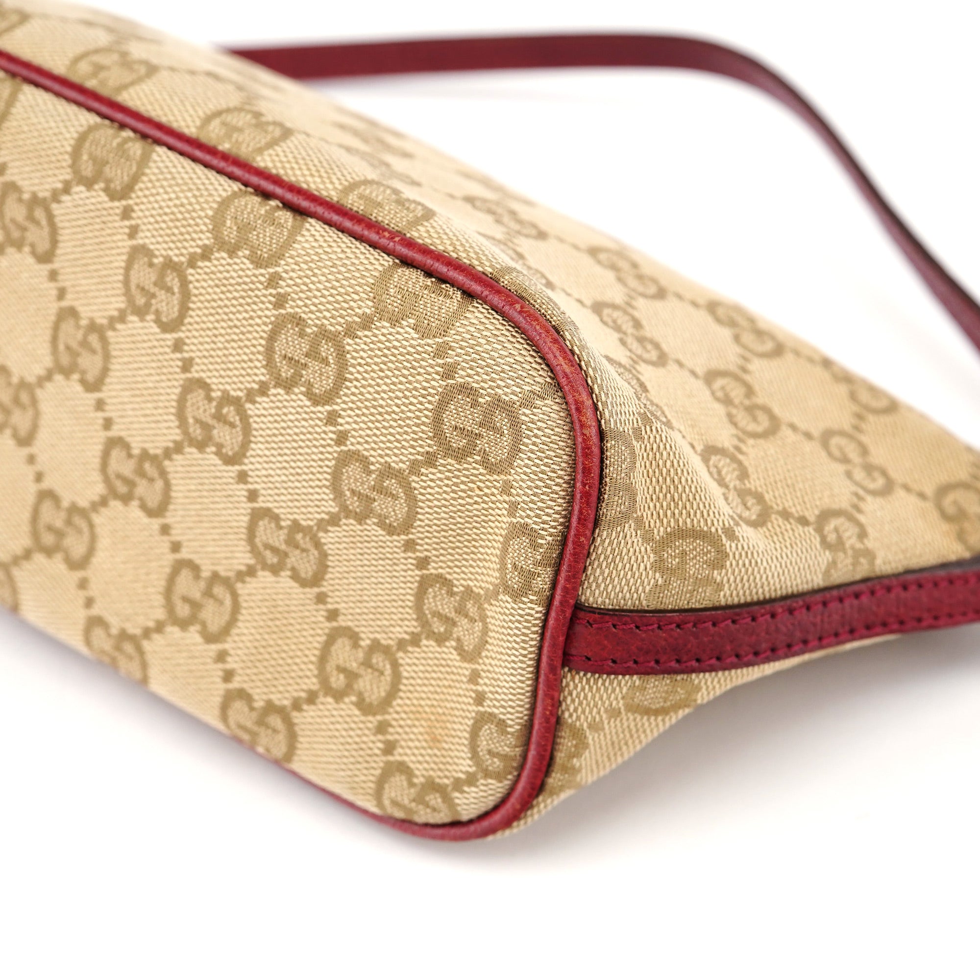 07198 Beige Red GG Boat Pochette
