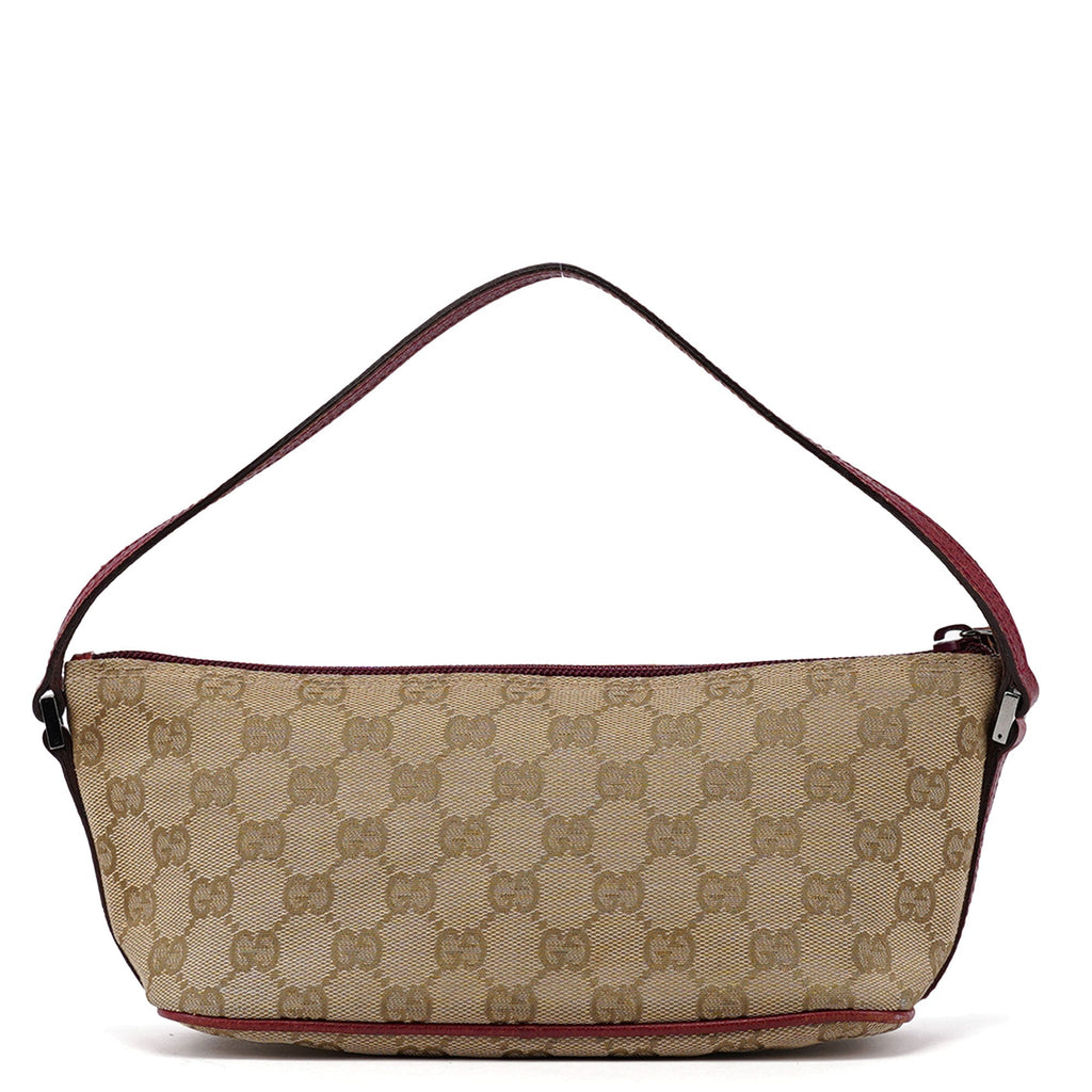 07198 Beige Red GG Boat Pochette
