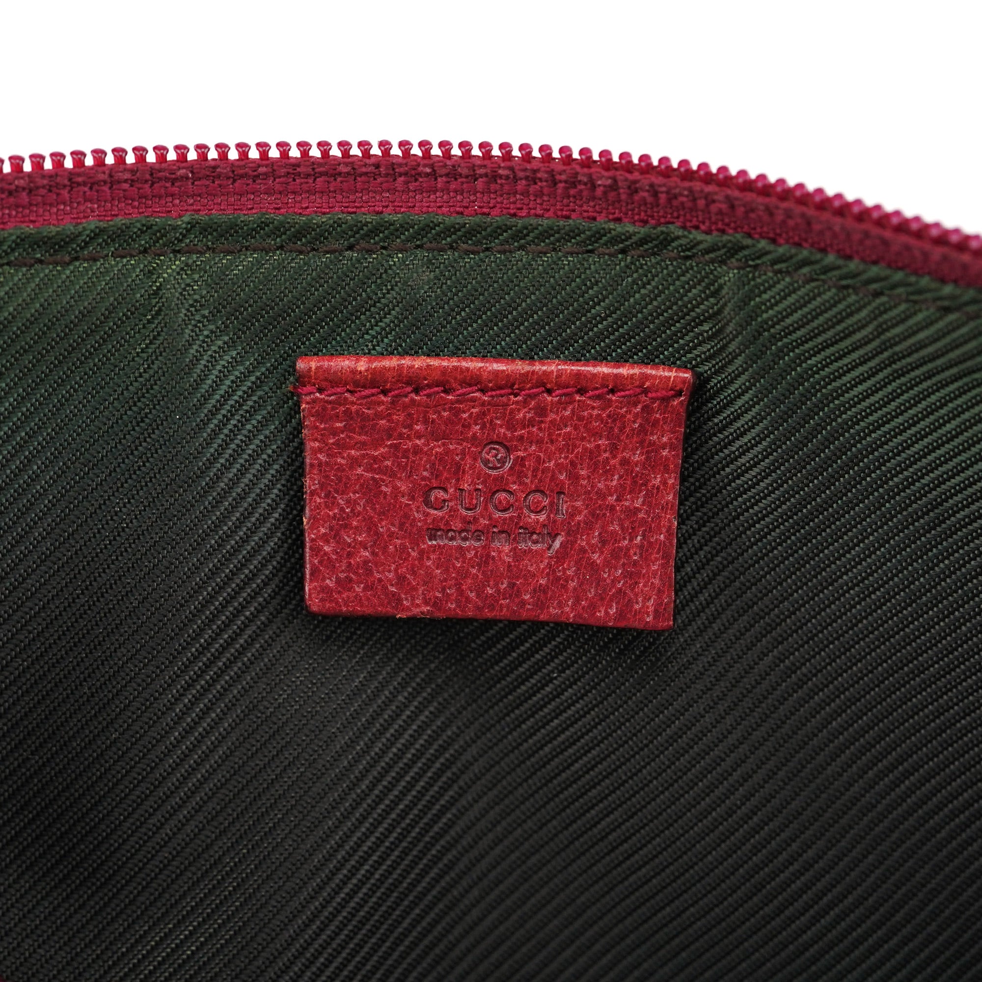 07198 Beige Red GG Boat Pochette