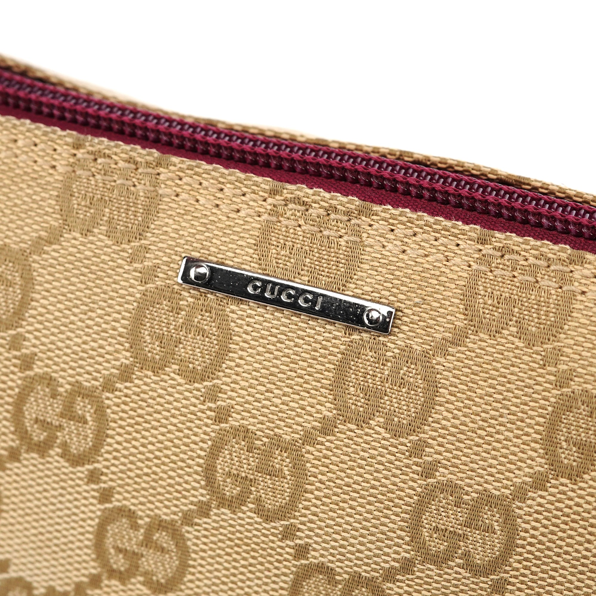 07198 Beige Red GG Boat Pochette