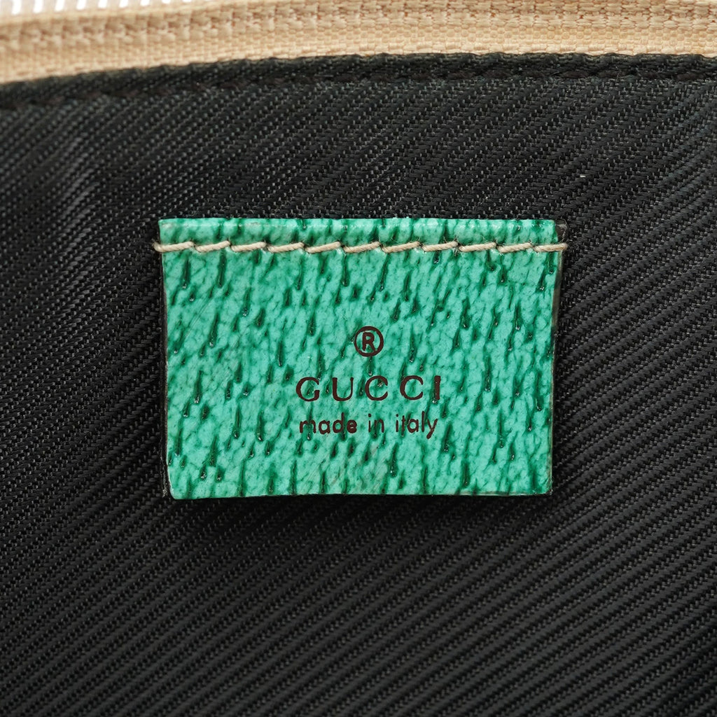 07198 Beige Turquoise GG Boat Pochette