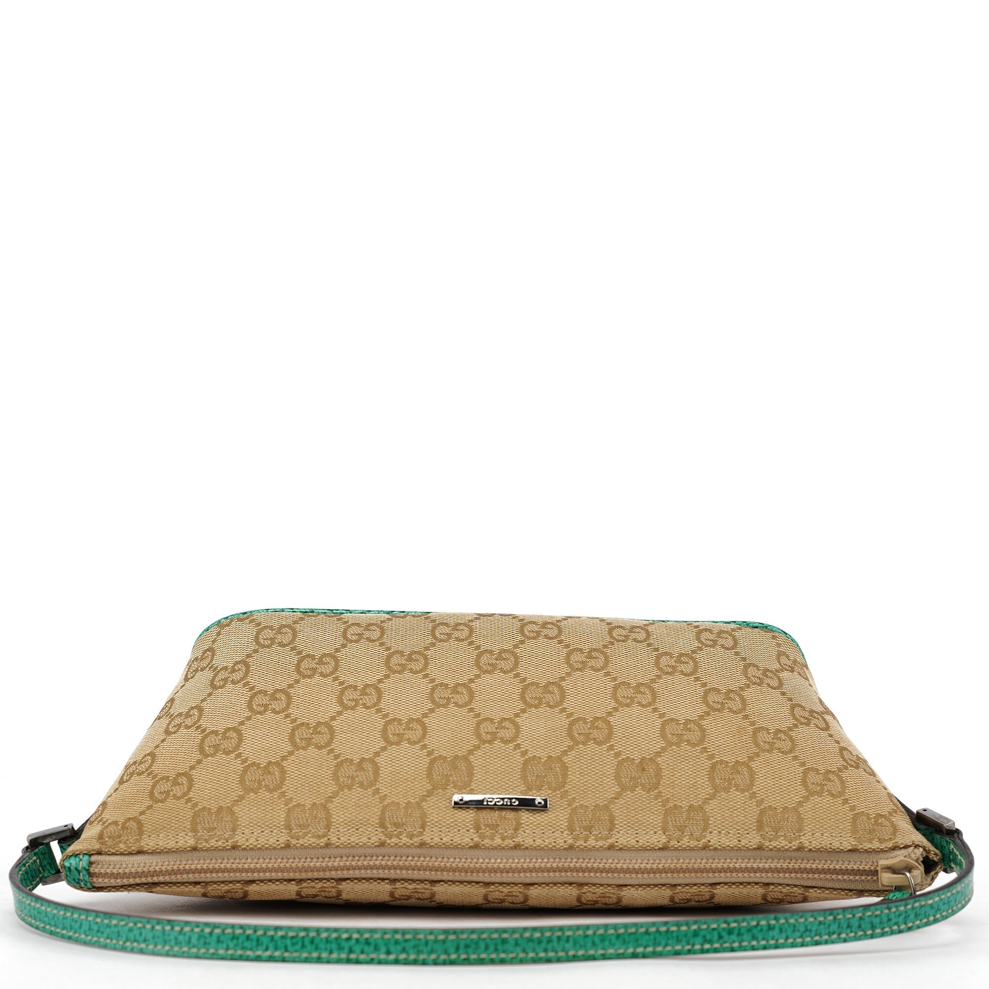 07198 Beige Turquoise GG Boat Pochette