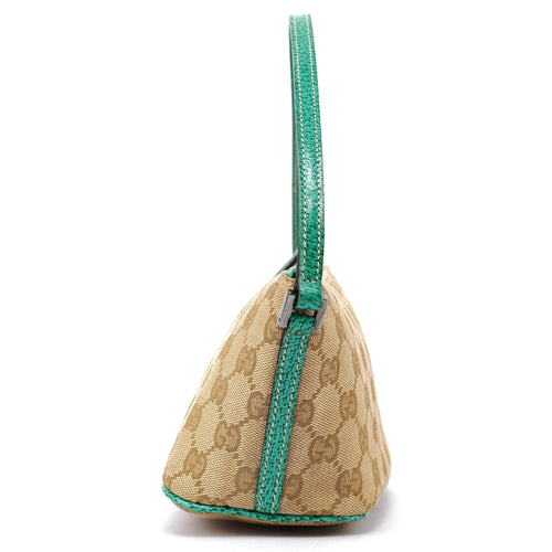 07198 Beige Turquoise GG Boat Pochette