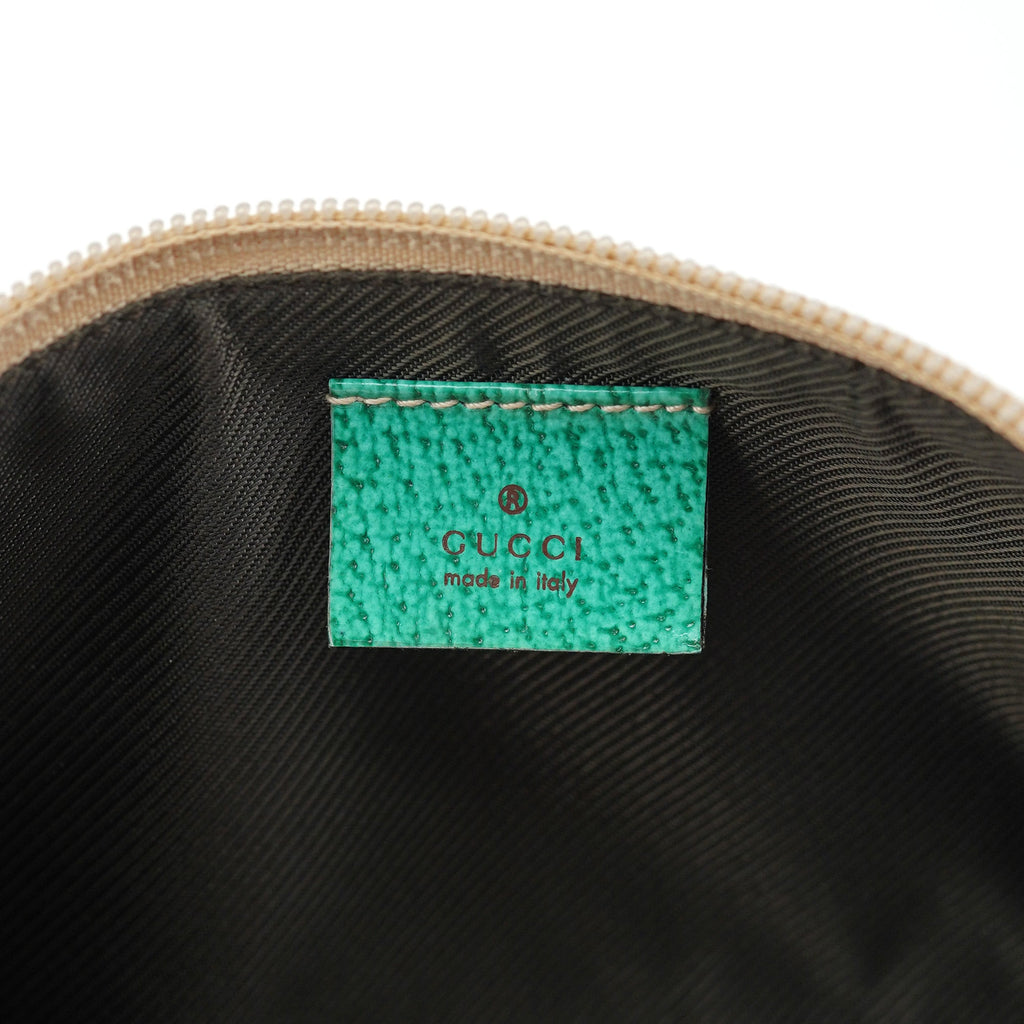 07198 Beige Turquoise GG Boat Pochette
