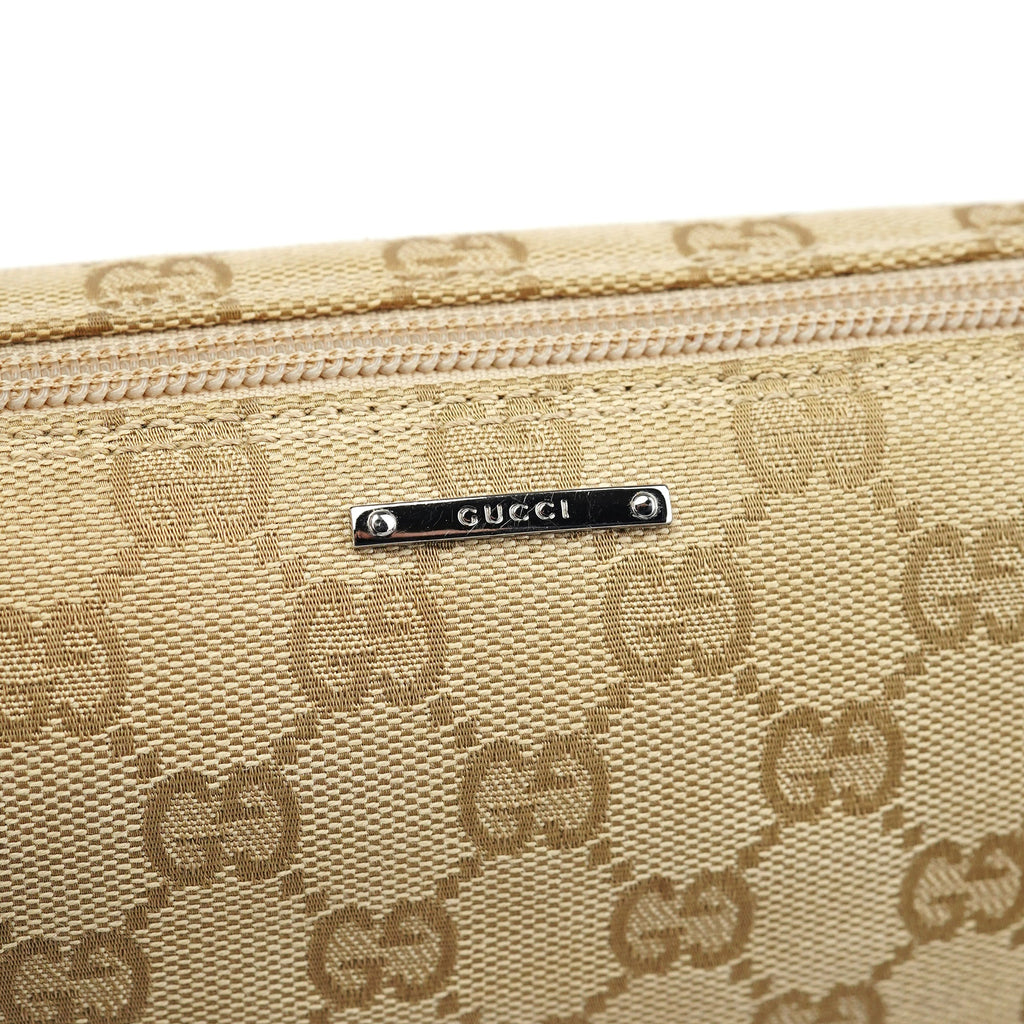 07198 Beige Turquoise GG Boat Pochette