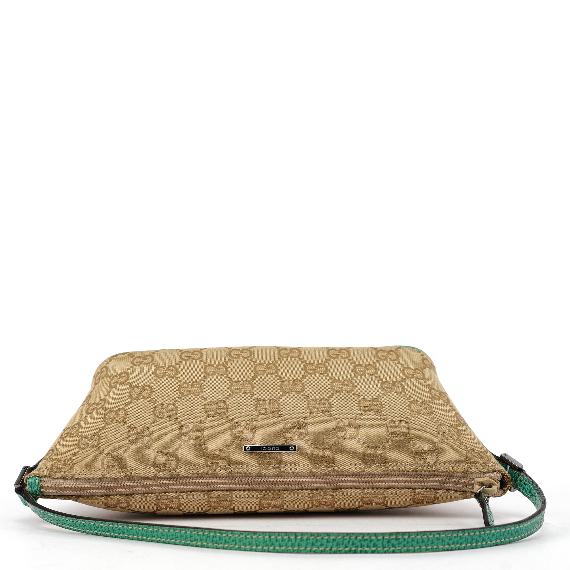 07198 Beige Turquoise GG Boat Pochette