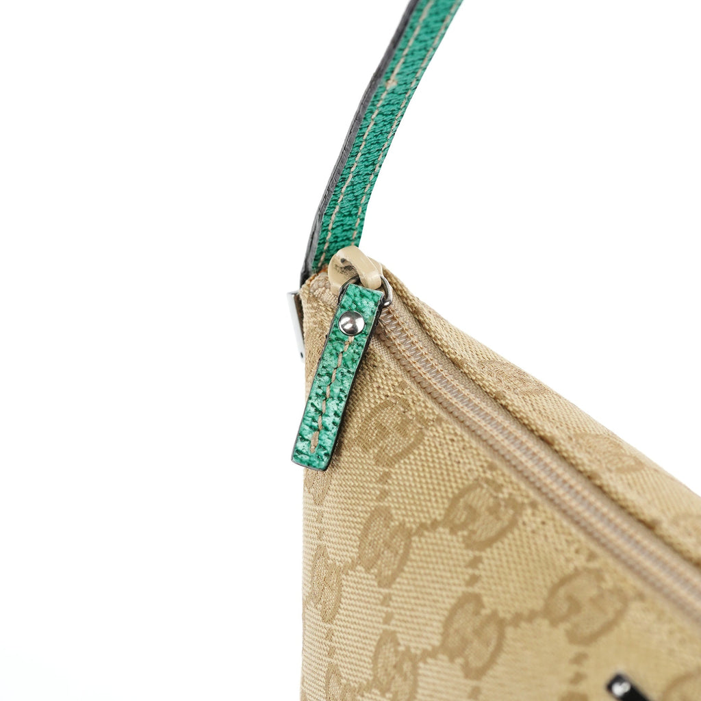 07198 Beige Turquoise GG Boat Pochette