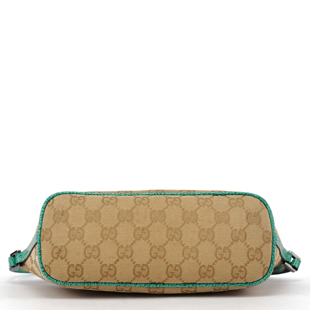 07198 Beige Turquoise GG Boat Pochette