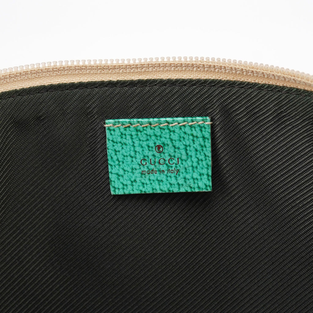 07198 Beige Turquoise GG Boat Pochette