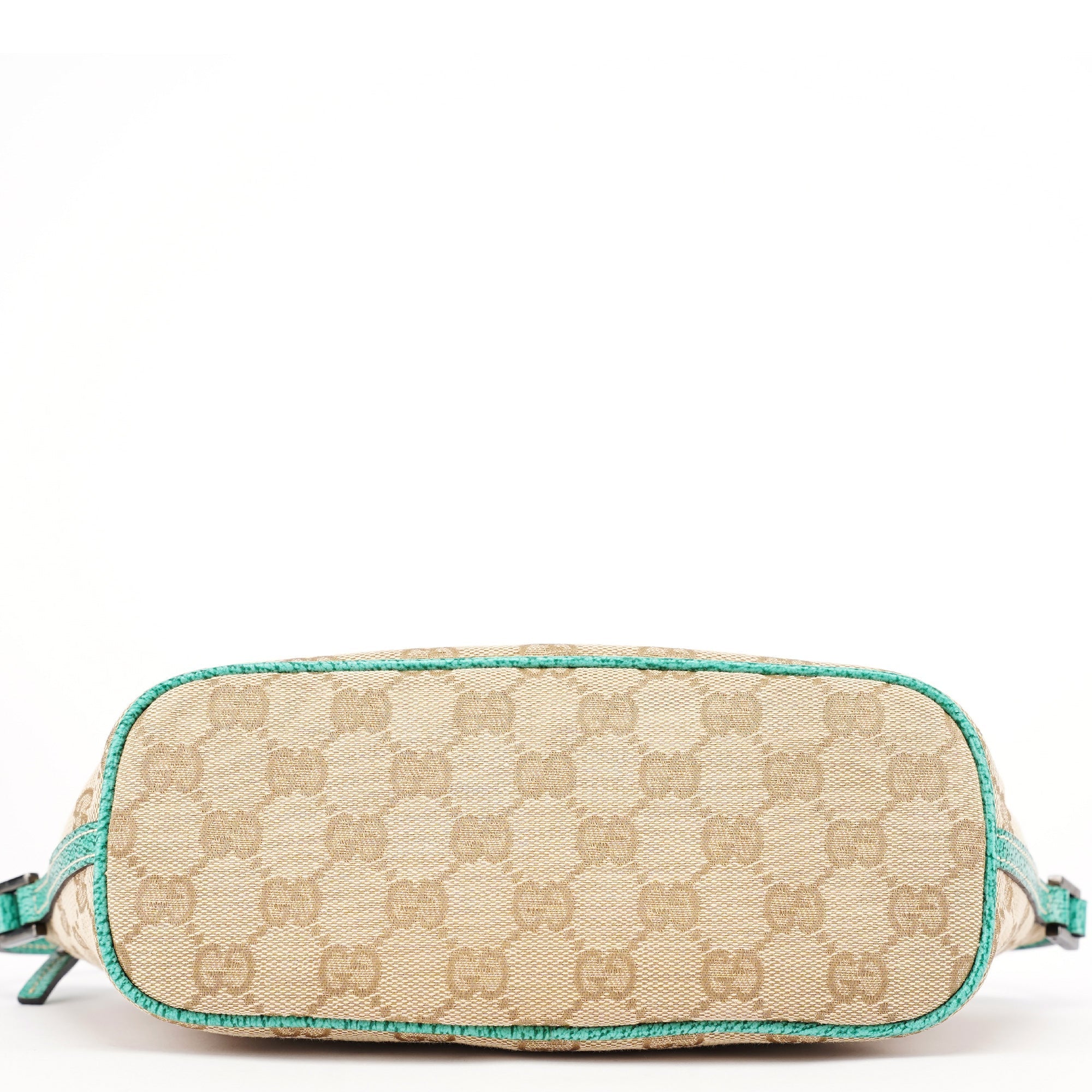 07198 Beige Turquoise GG Boat Pochette