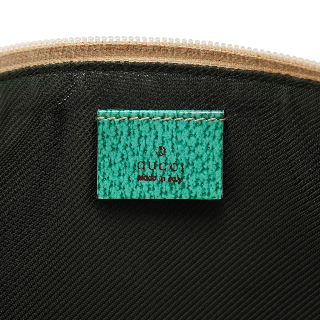 07198 Beige Turquoise GG Boat Pochette